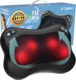 Zyllion Shiatsu Back and Neck Massager with Heat (FSA HSA Eligible) 3D Kneading 2-Speed Electric Deep Tissue Massage Pillow for Muscle Pain Relief, Arthritis, Sciatica on Shoulder, Leg, Foot ZMA-34 - Image 2