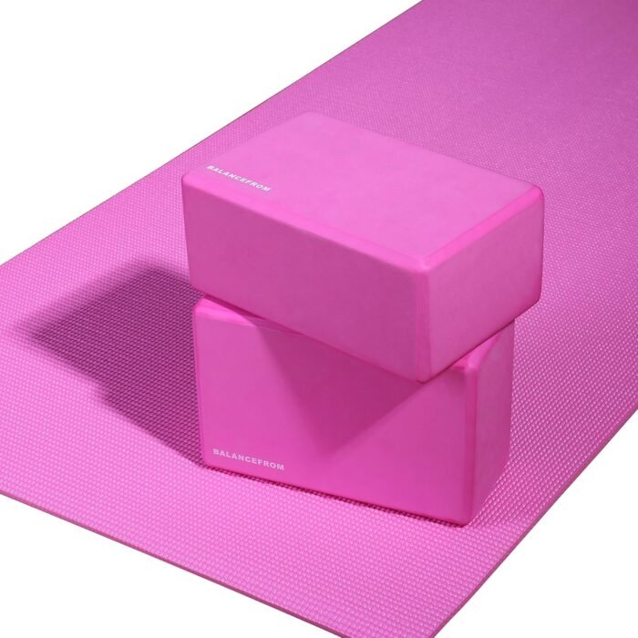 Set of 2 High Density Yoga Blocks, 9"x6"x4" Each, Pair, Multiple Colors - Image 7
