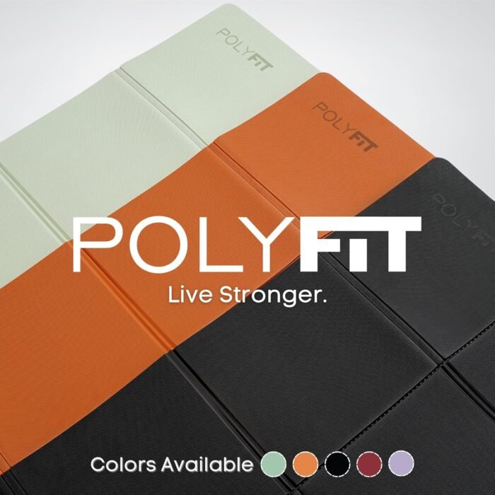 Polyfit Foldable Yoga Mat for Travel and Home Workouts - 7mm Thick - Lightweight, Packable, and Easy to Store - Folding Workout Mat for Women & Men - For Stretching, Yoga & Pilates - Image 8