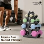Dumbbell Rack 4-Tier Weight Stand Home Gym Dumbbell Storage Weight Tree Holder (No Dumbbells Rack Only) - Image 6