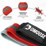 DMoose Fitness Fabric Resistance Bands for Full Body Exercises - Non-Slip Thick Cloth Stretch Band for Squats, Lunges & Bicep Curls - Long Resistance Bands for Working Out - Booty Band for Men & Women - Image 5