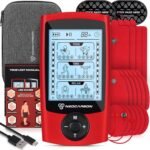 TENS Unit Muscle Stimulator, EMS Massager Machine for Shoulder, Neck, Sciatica and Back Pain Relief, Electronic Pulse Massage Physical Therapy, FSA/HSA Eligible, Red - Image 2