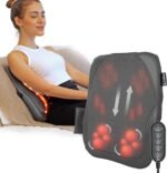 Shiatsu Low Back Massager - FSA HSA Eligible,3D Kneading Massage Pillow for Pain Relief Deep Tissue,Portable Rolling Massager for Home Office,Gifts for Mom Dad Women Men - Image 2