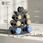 Dumbbell Rack 4-Tier Weight Stand Home Gym Dumbbell Storage Weight Tree Holder (No Dumbbells Rack Only) - Image 5